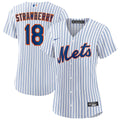 New York Mets Darryl Strawberry Women's Home Replica Jersey | White