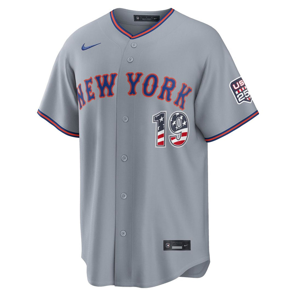 New York Mets Bo Bichette USA 250 Fourth of July Road Stadium Jersey | Gray