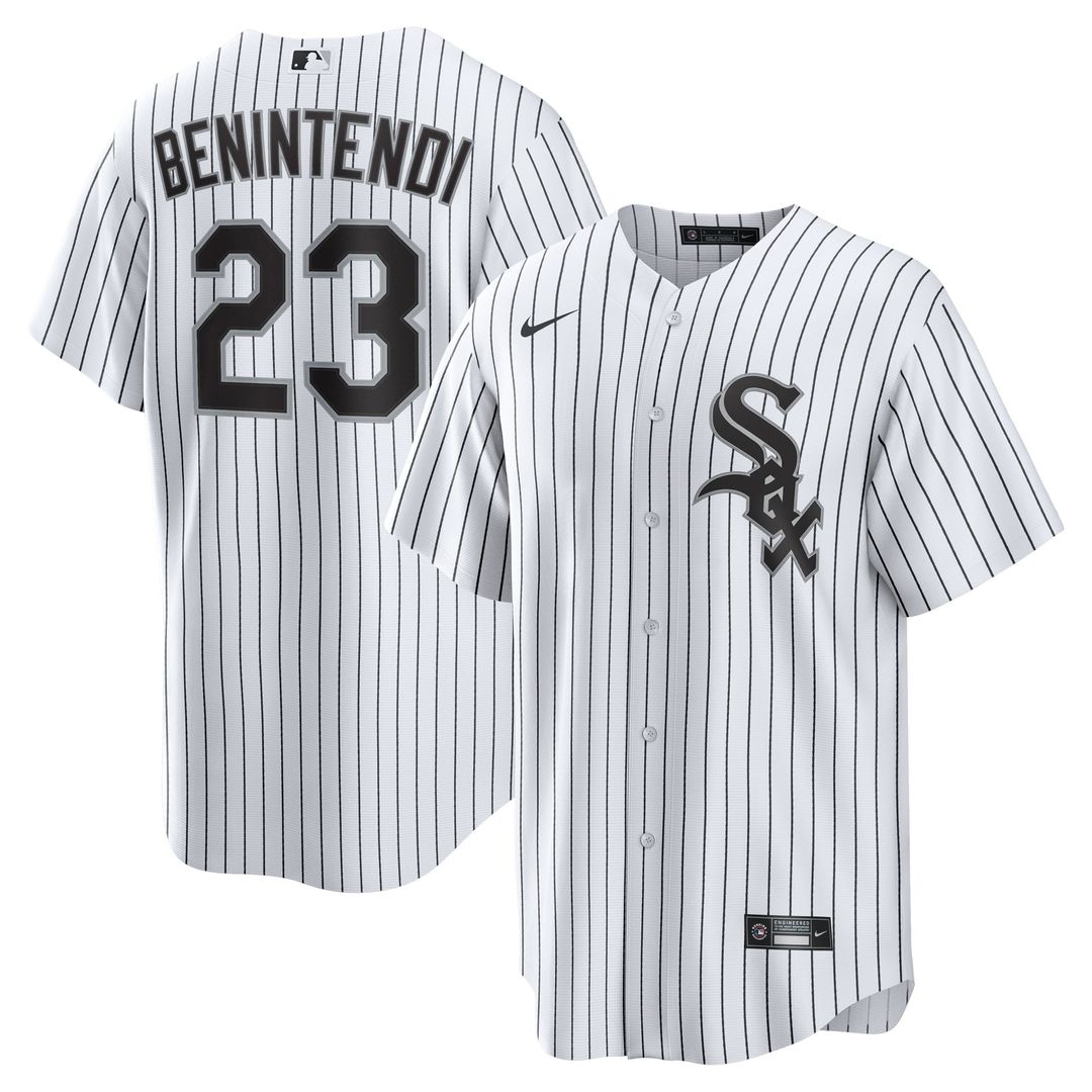 Chicago White Sox Andrew Benintendi Home Player Jersey | White/Black