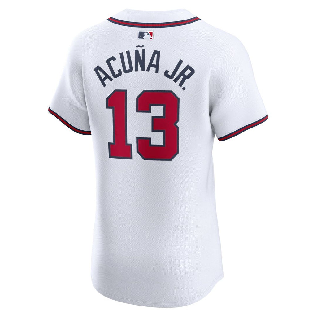 Atlanta Braves Ronald Acuña Jr. Home Elite Jersey | White