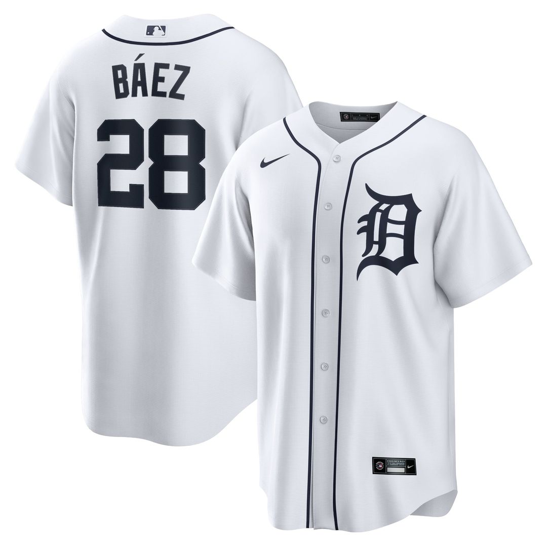 Detroit Tigers Javier Baez Home Replica Jersey | White