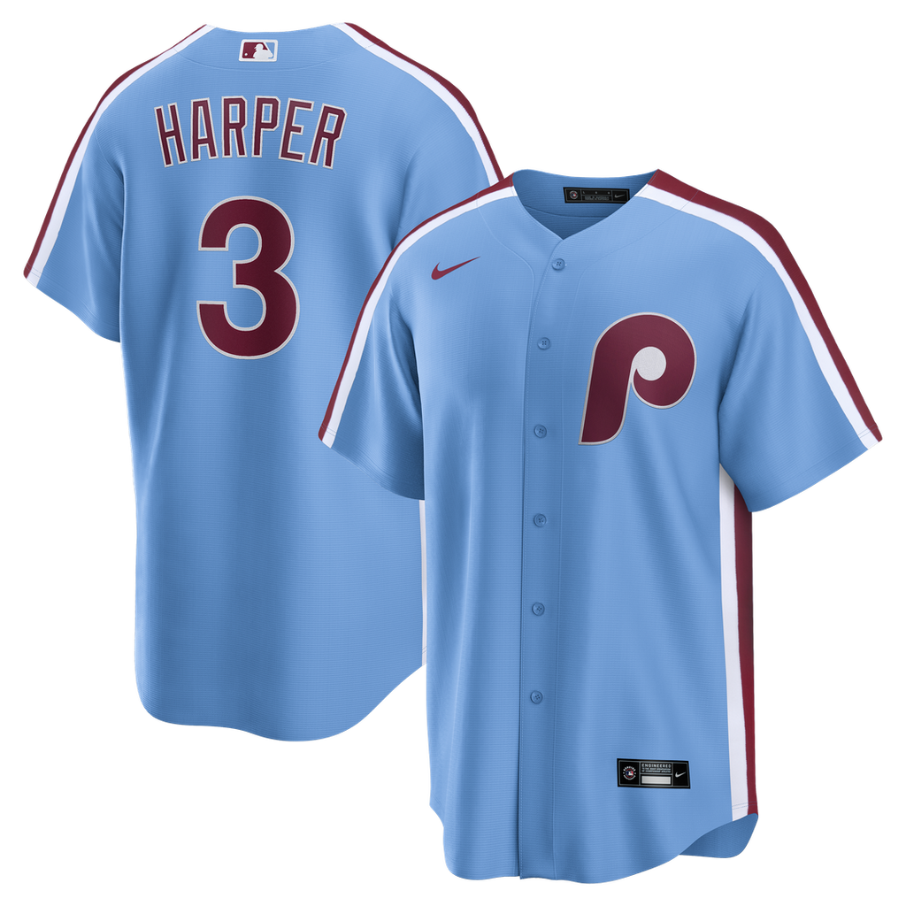 Philadelphia Phillies Bryce Harper Alternate Replica Jersey | Light Blue