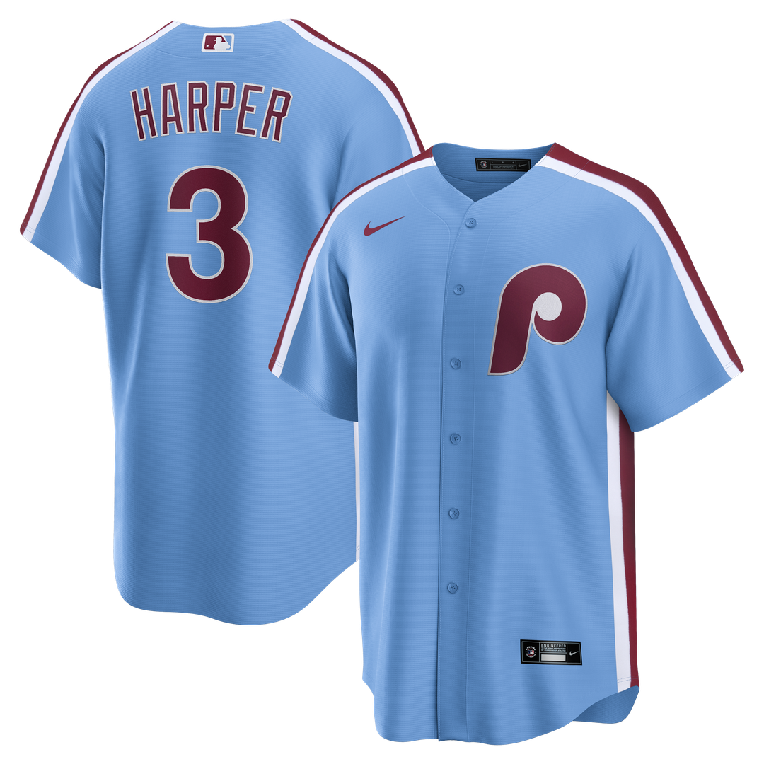 Philadelphia Phillies Bryce Harper Alternate Replica Jersey | Light Blue