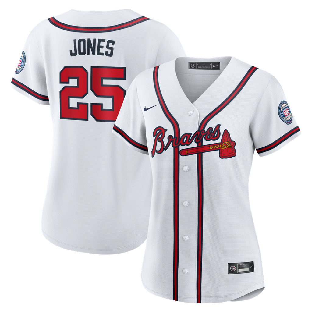 Atlanta Braves Andruw Jones Women's 2026 Baseball Hall of Fame Retired Replica Jersey | White