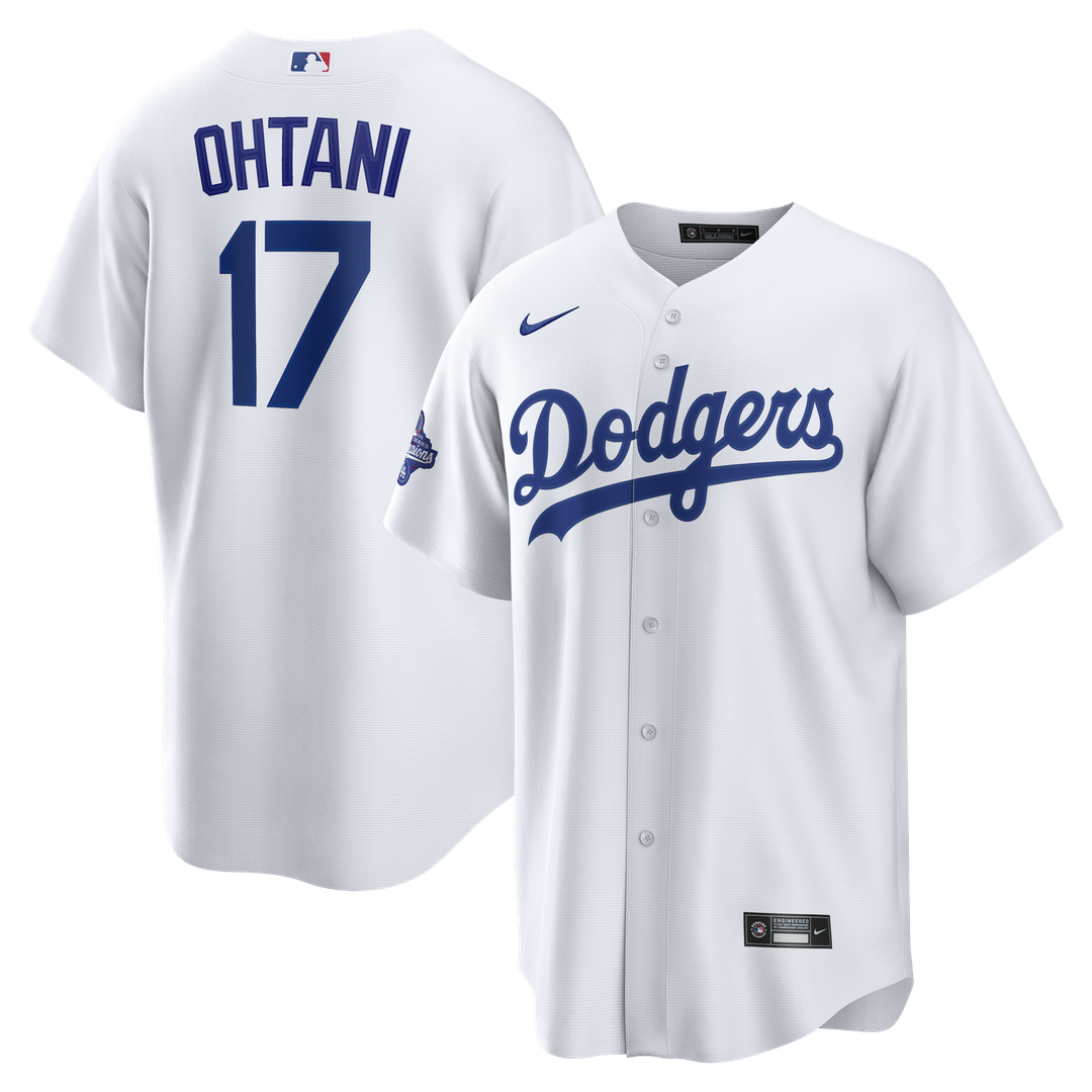 Los Angeles Dodgers Shohei Ohtani 2025 World Series Champions Home Replica Jersey | White