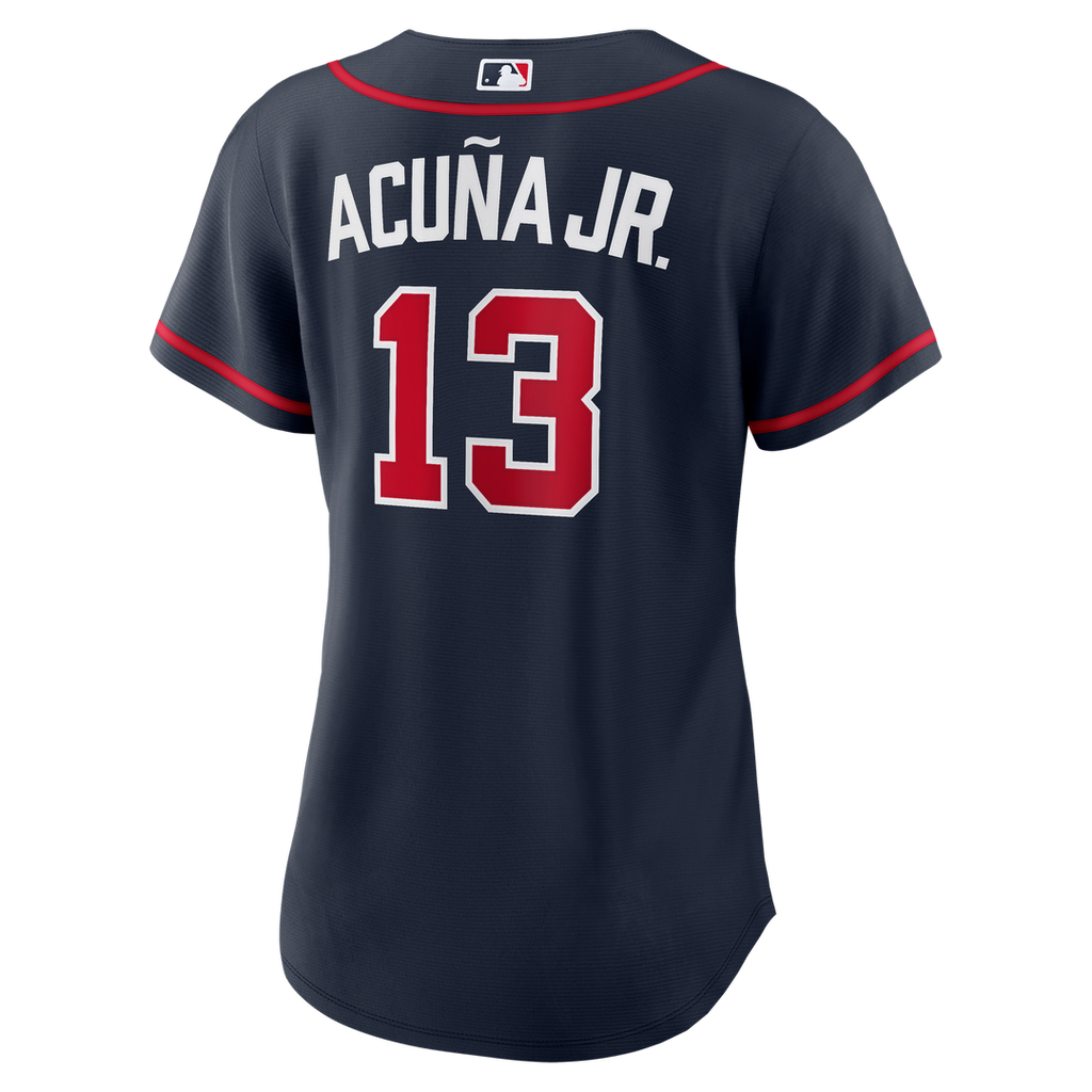 Atlanta Braves Ronald Acuña Jr. Women's Alternate Replica Jersey | Navy