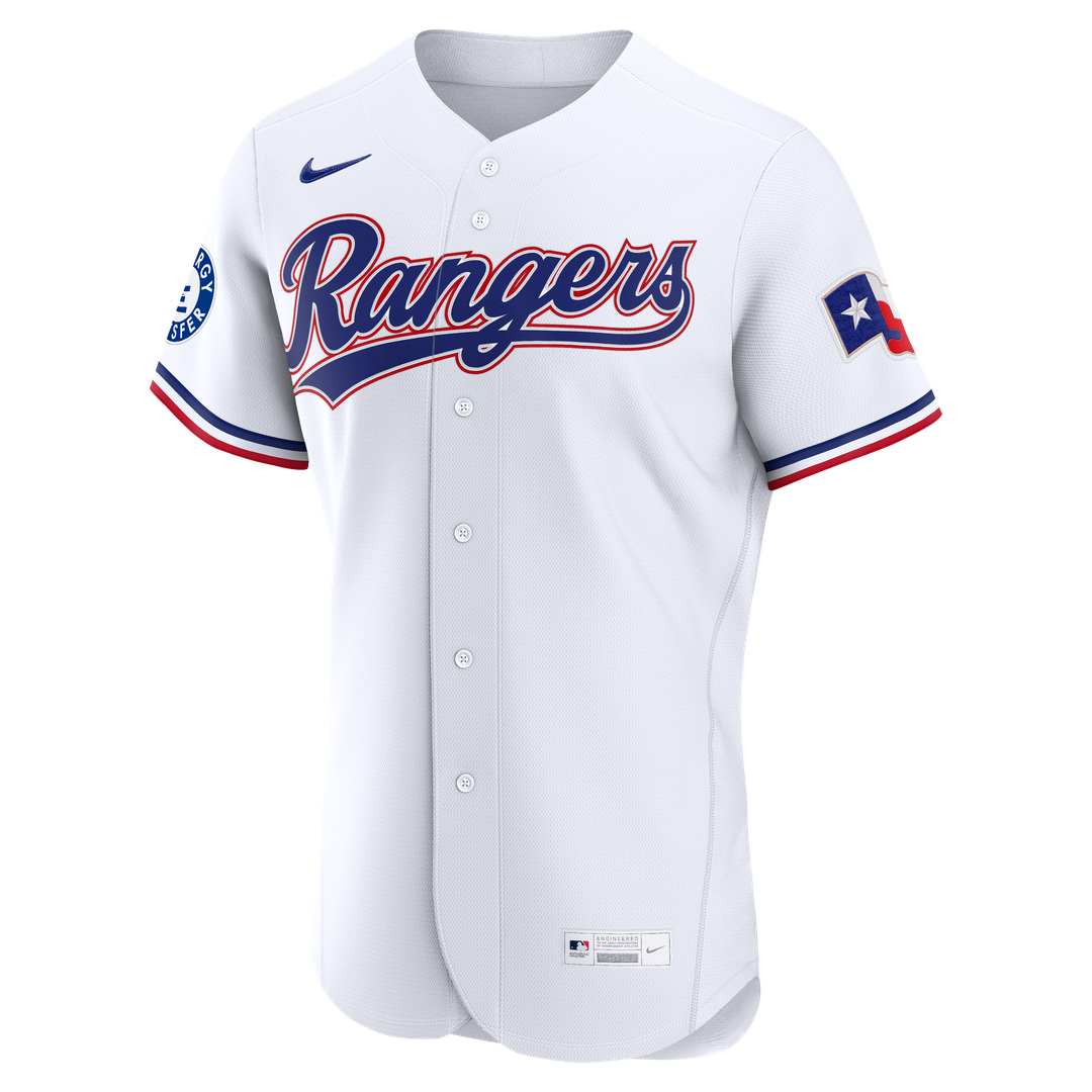 Texas Rangers Corey Seager Home Authentic Sponsor Patch Jersey | White