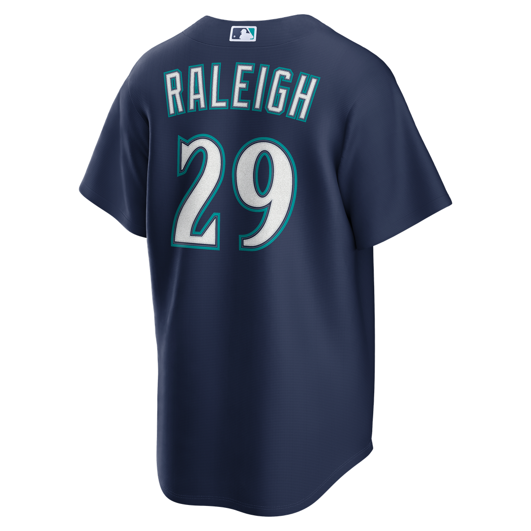 Seattle Mariners Cal Raleigh Road Replica Jersey | Navy