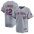New York Mets Francisco Lindor Road Limited Jersey | Gray
