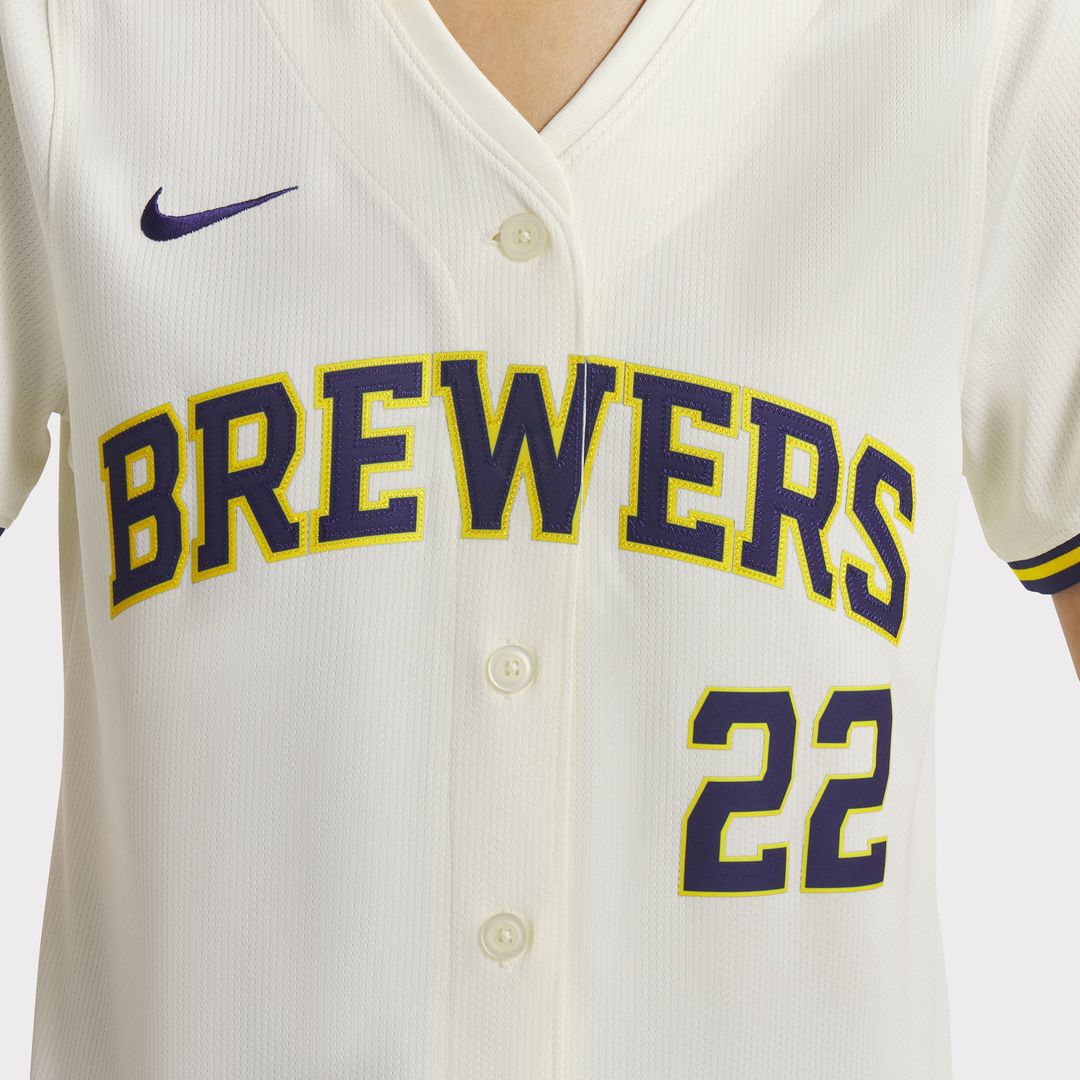 Milwaukee Brewers Christian Yelich Women's Home Limited Jersey | Cream