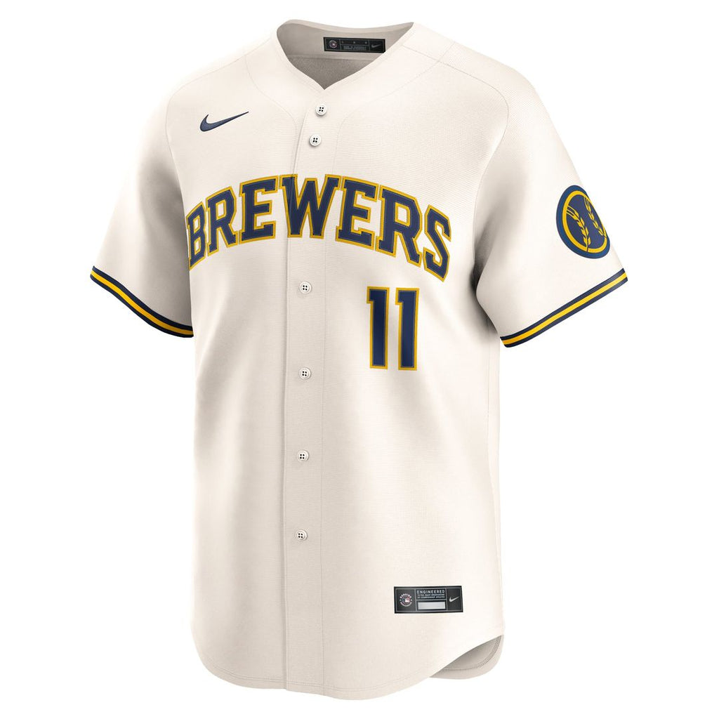 Milwaukee Brewers Jackson Chourio Home Limited Jersey | Cream