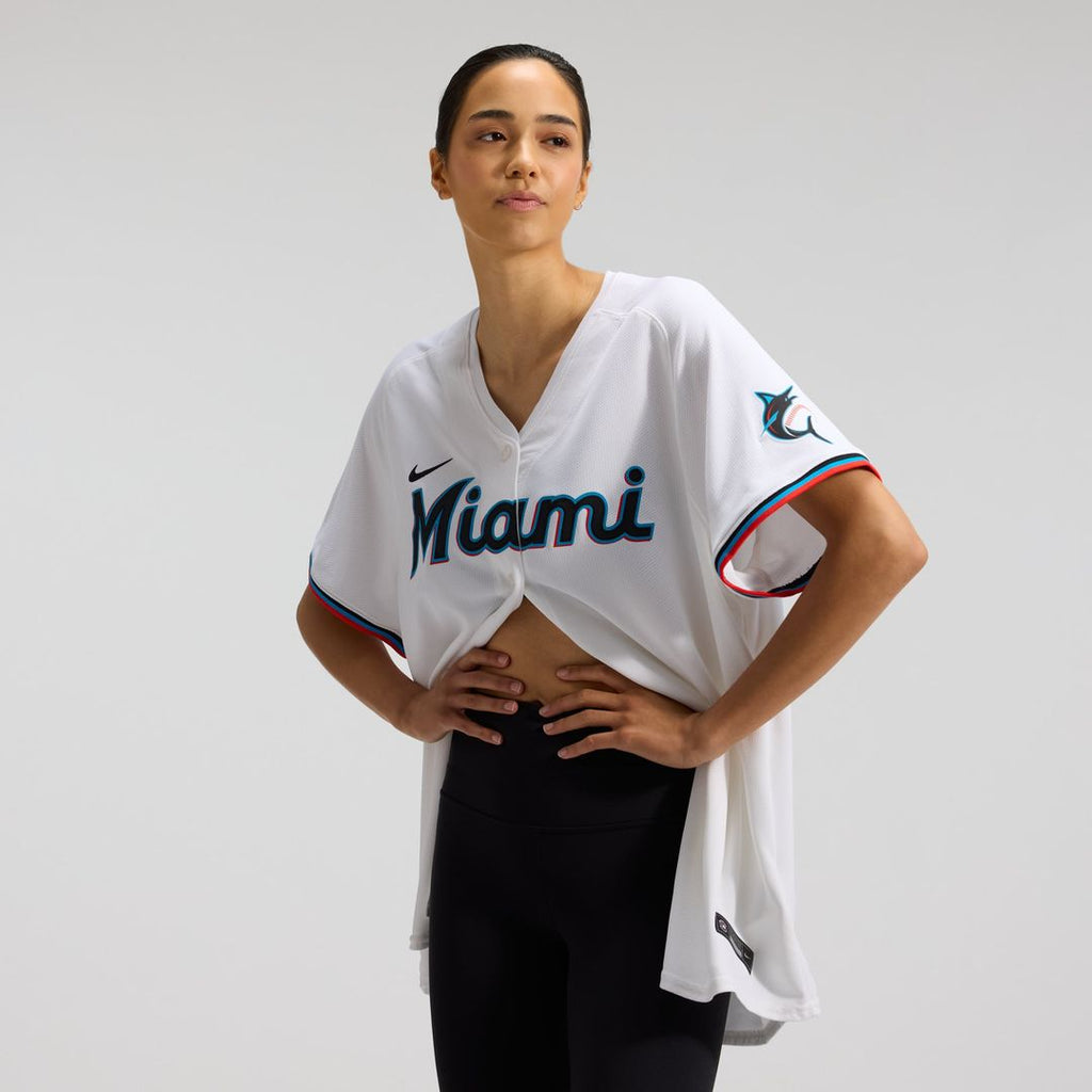 Miami Marlins Sandy Alcantara Women's Home Limited Jersey | White