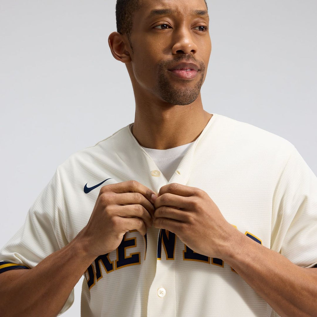 Milwaukee Brewers Home Replica Team Jersey | Cream