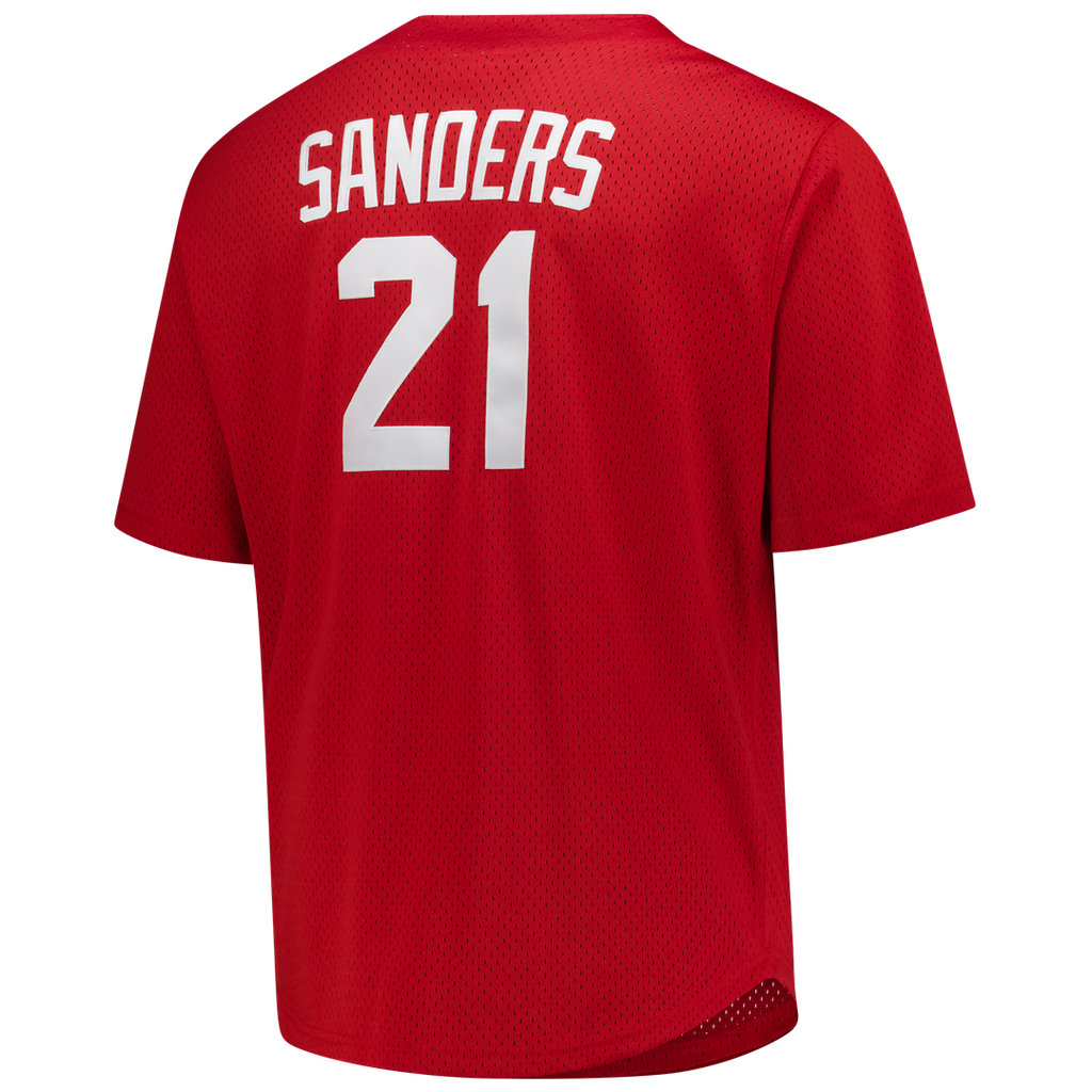 Cincinnati Reds Deion Sanders Big & Tall Cooperstown Mesh Batting Practice Jersey | Red