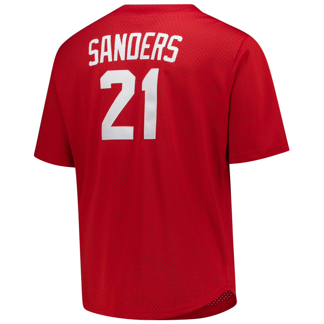Cincinnati Reds Deion Sanders Big & Tall Cooperstown Mesh Batting Practice Jersey | Red