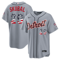 Detroit Tigers Tarik Skubal USA 250 Fourth of July Road Stadium Jersey | Gray