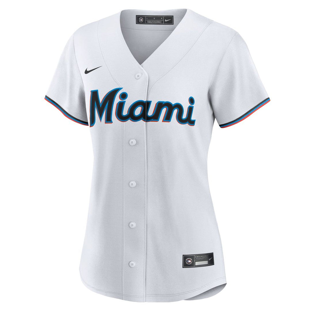 Miami Marlins Sandy Alcantara Women's Home Replica Jersey | White