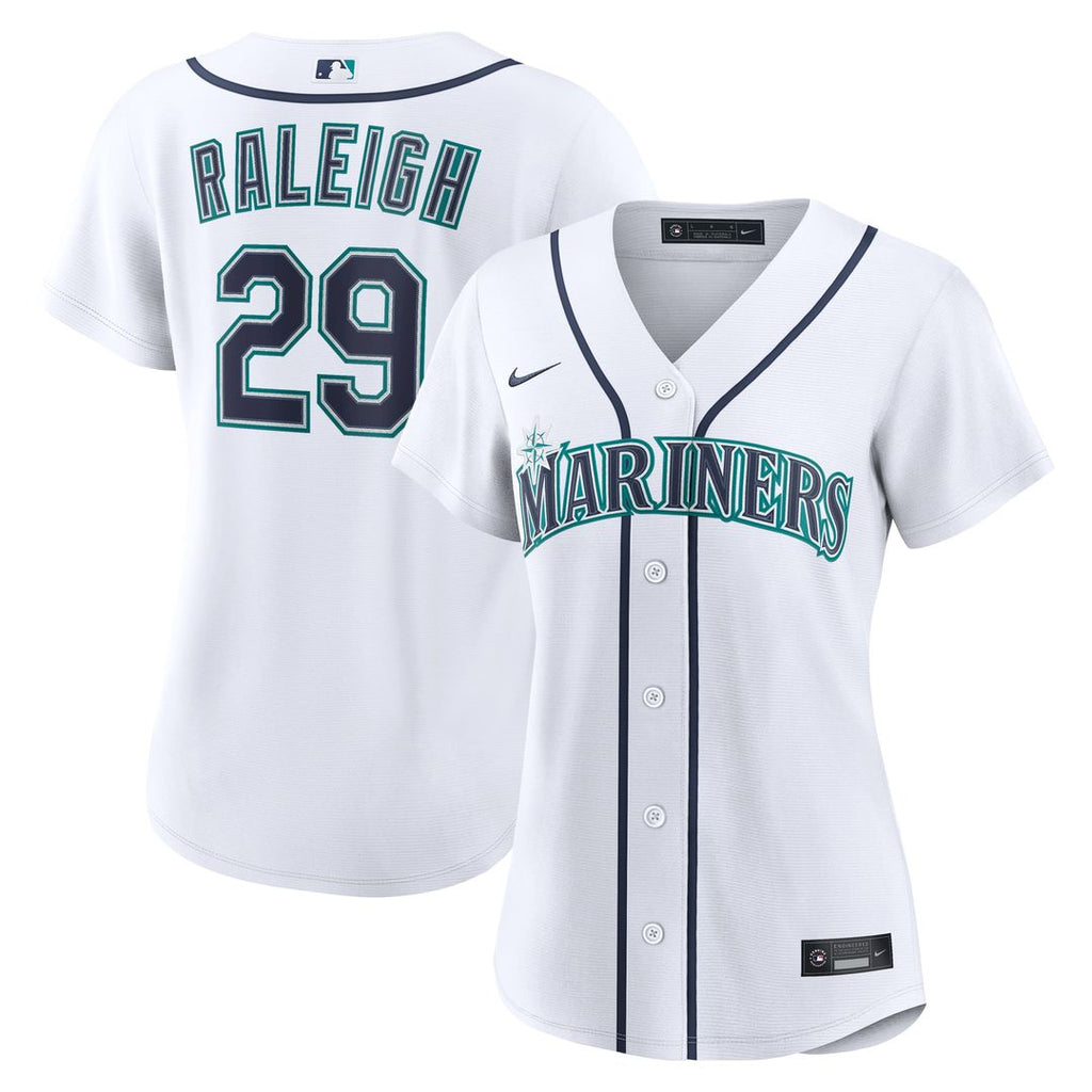 Seattle Mariners Cal Raleigh Women's Home Replica Jersey | White