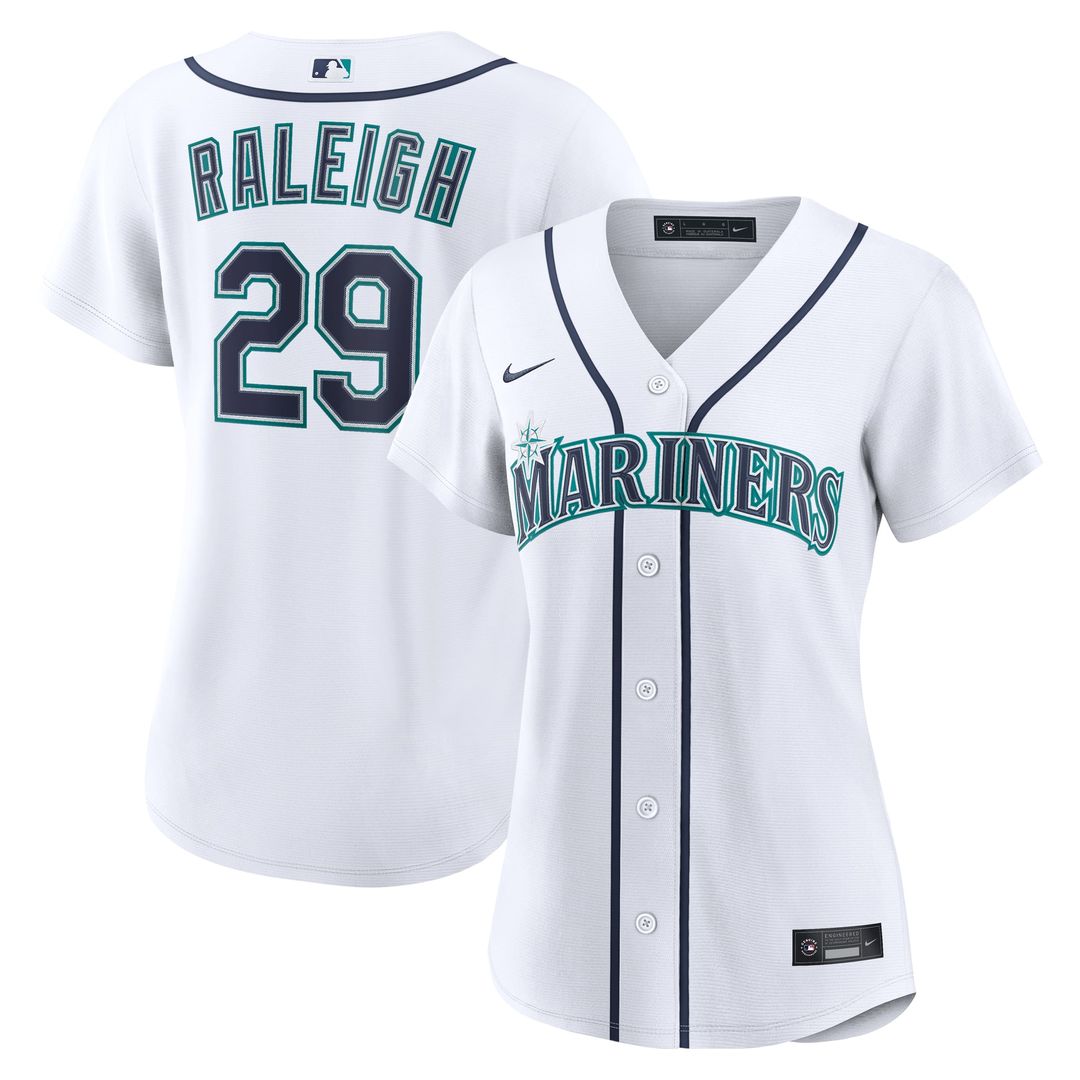 Seattle Mariners Cal Raleigh Women's Home Replica Jersey | White