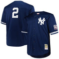New York Yankees Derek Jeter Big & Tall Cooperstown Mesh Batting Practice Jersey | Navy