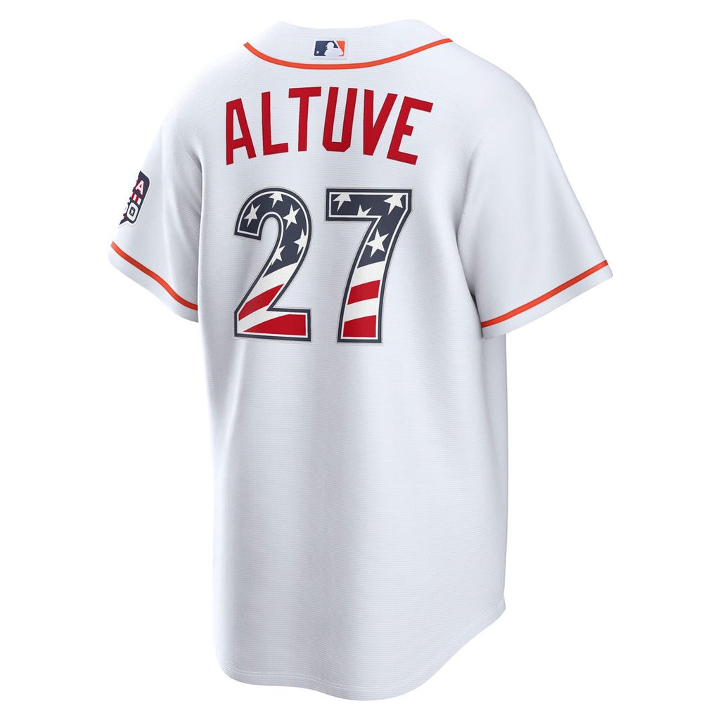 Houston Astros Jose Altuve USA 250 Fourth of July Home Stadium Jersey | White