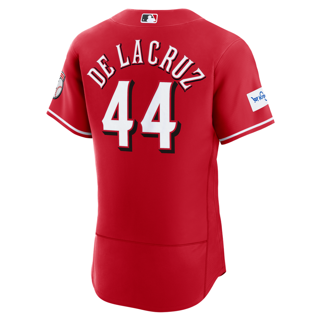 Cincinnati Reds Elly De La Cruz Alternate Authentic Sponsor Patch Jersey | Red