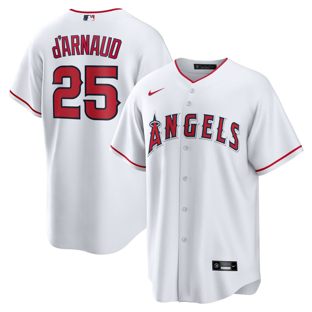Los Angeles Angels Travis d'Arnaud Home Replica Jersey | White
