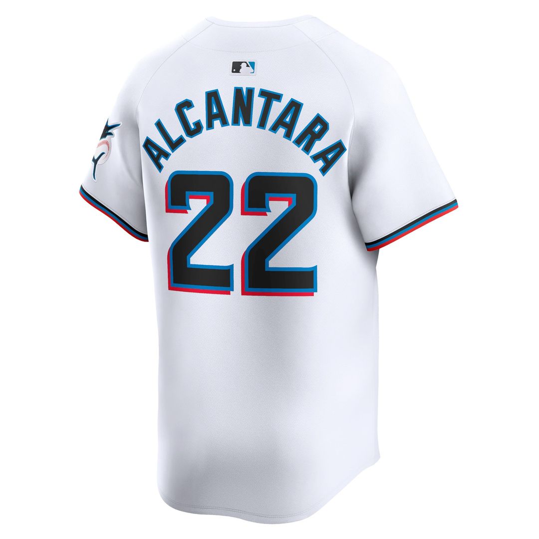 Miami Marlins Sandy Alcantara Home Limited Jersey | White