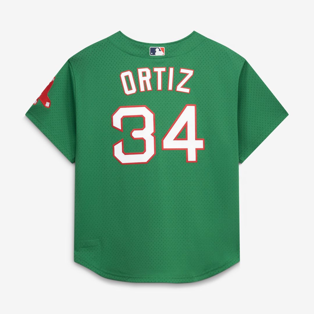 Boston Red Sox David Ortiz Cooperstown Mesh Batting Practice Button-Up Jersey | Red