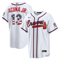 Atlanta Braves Ronald Acuña Jr. USA 250 Fourth of July Home Stadium Jersey | White