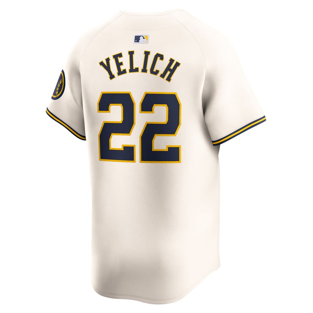 Milwaukee Brewers Christian Yelich Home Limited Jersey | Cream