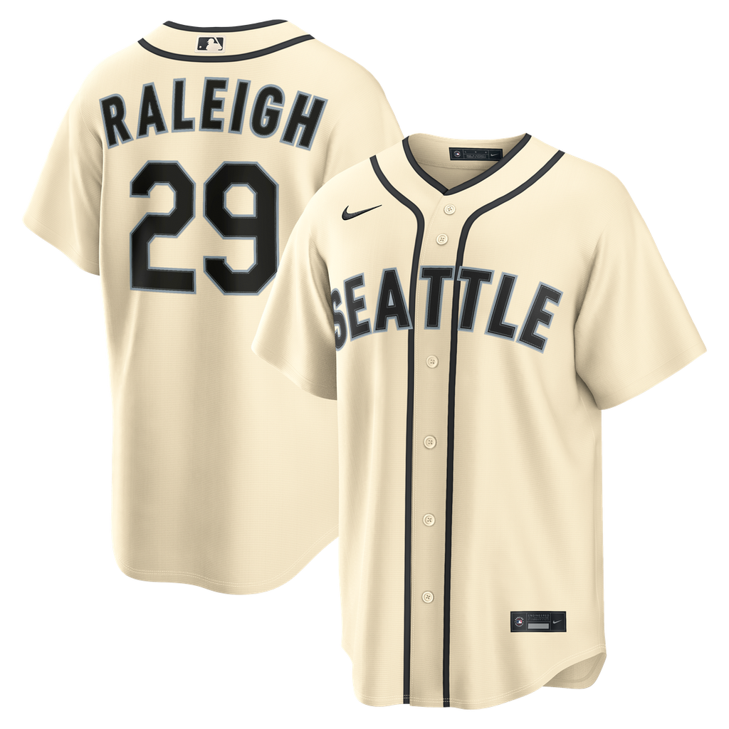 Seattle Mariners Cal Raleigh Alternate Replica Jersey | Cream