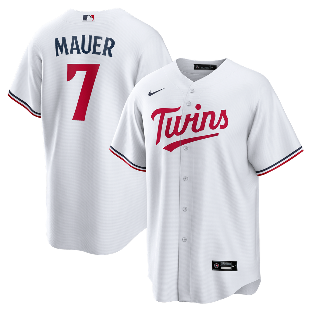Minnesota Twins Joe Mauer Home Retired Replica Jersey | White