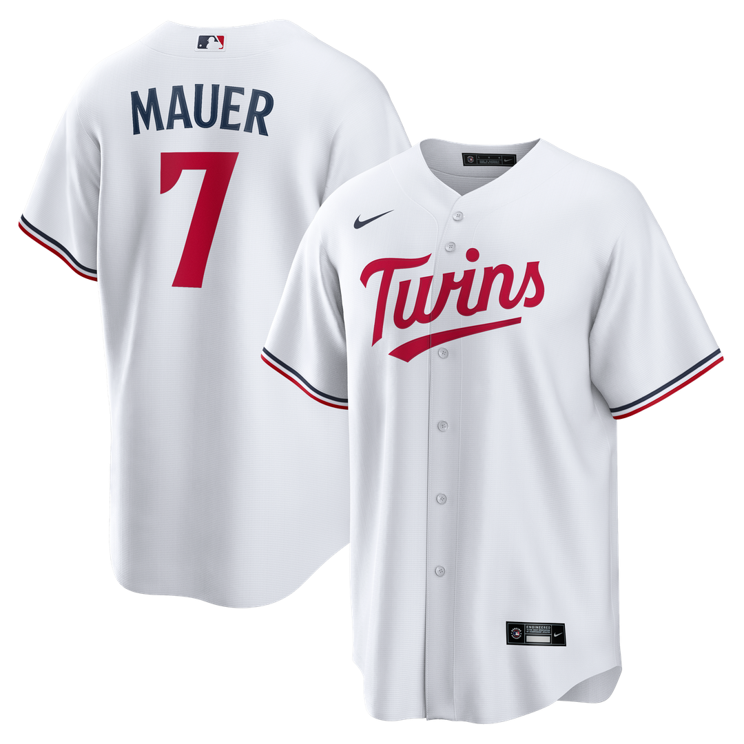 Minnesota Twins Joe Mauer Home Retired Replica Jersey | White