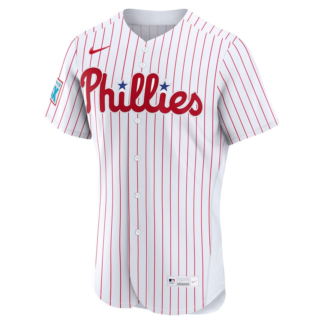 Philadelphia Phillies Home Sponsor Patch Authentic Jersey | White