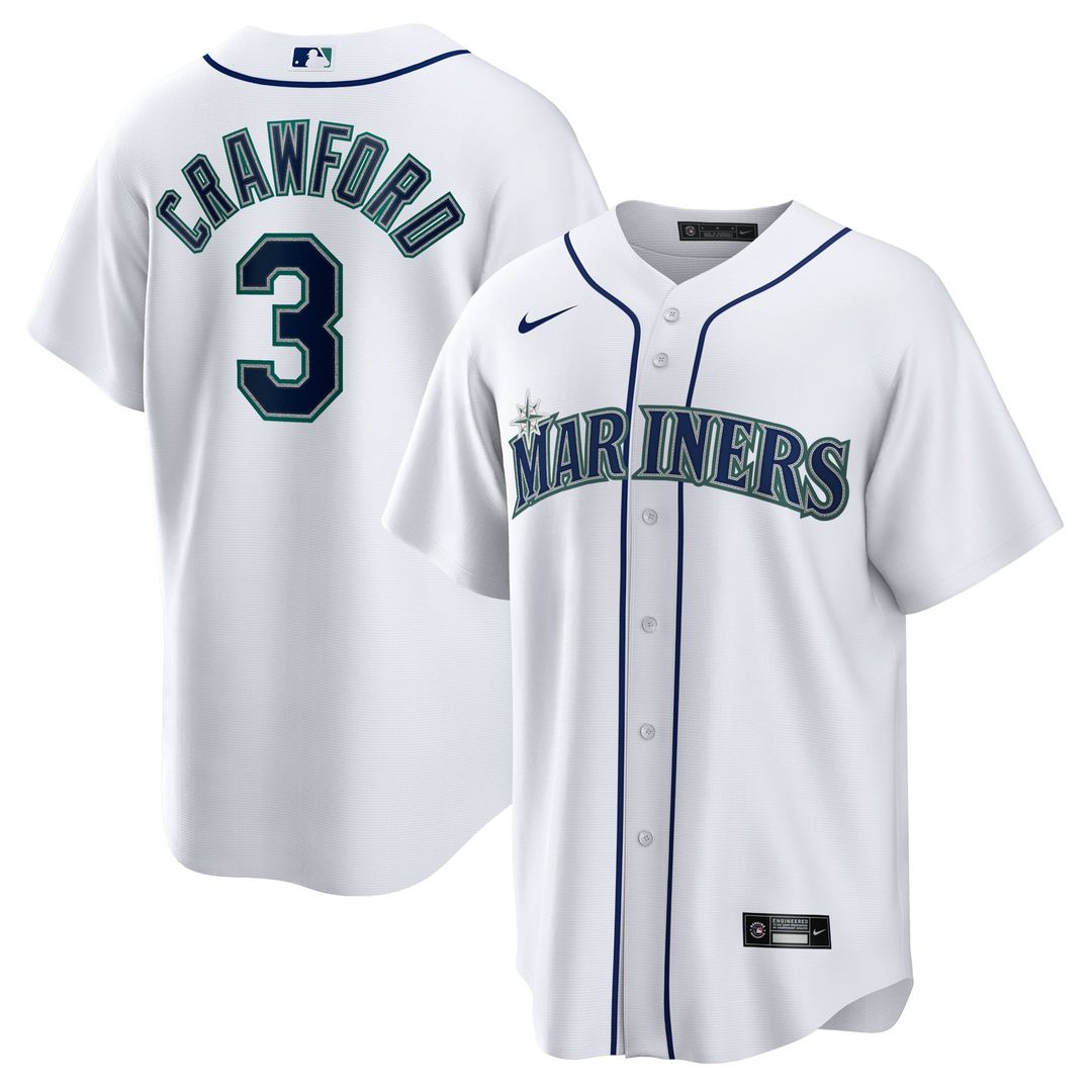Seattle Mariners JP Crawford Home Replica Jersey | White