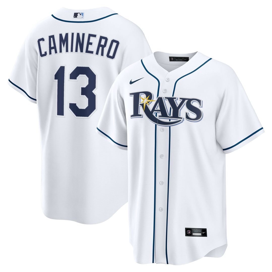Tampa Bay Rays Junior Caminero Home Replica Jersey | White