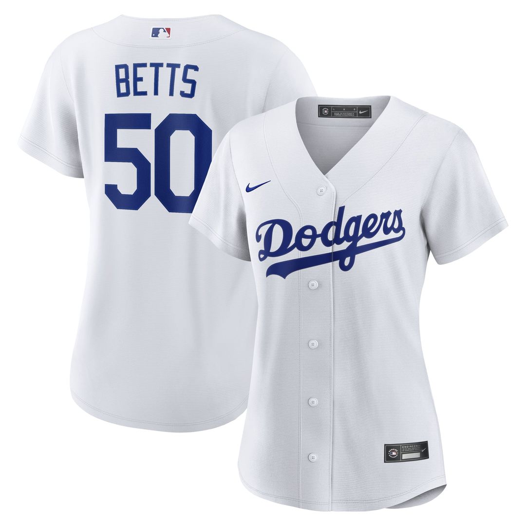 Los Angeles Dodgers Mookie Betts Women's Home Replica Jersey | White