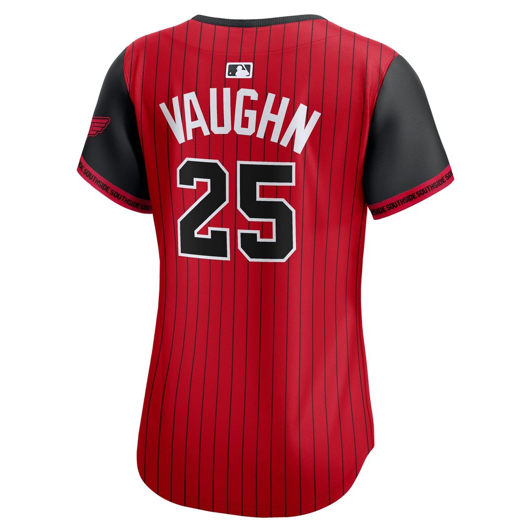 Chicago White Sox Andrew Vaughn Women's 2025 City Connect Limited Jersey | Red/Black