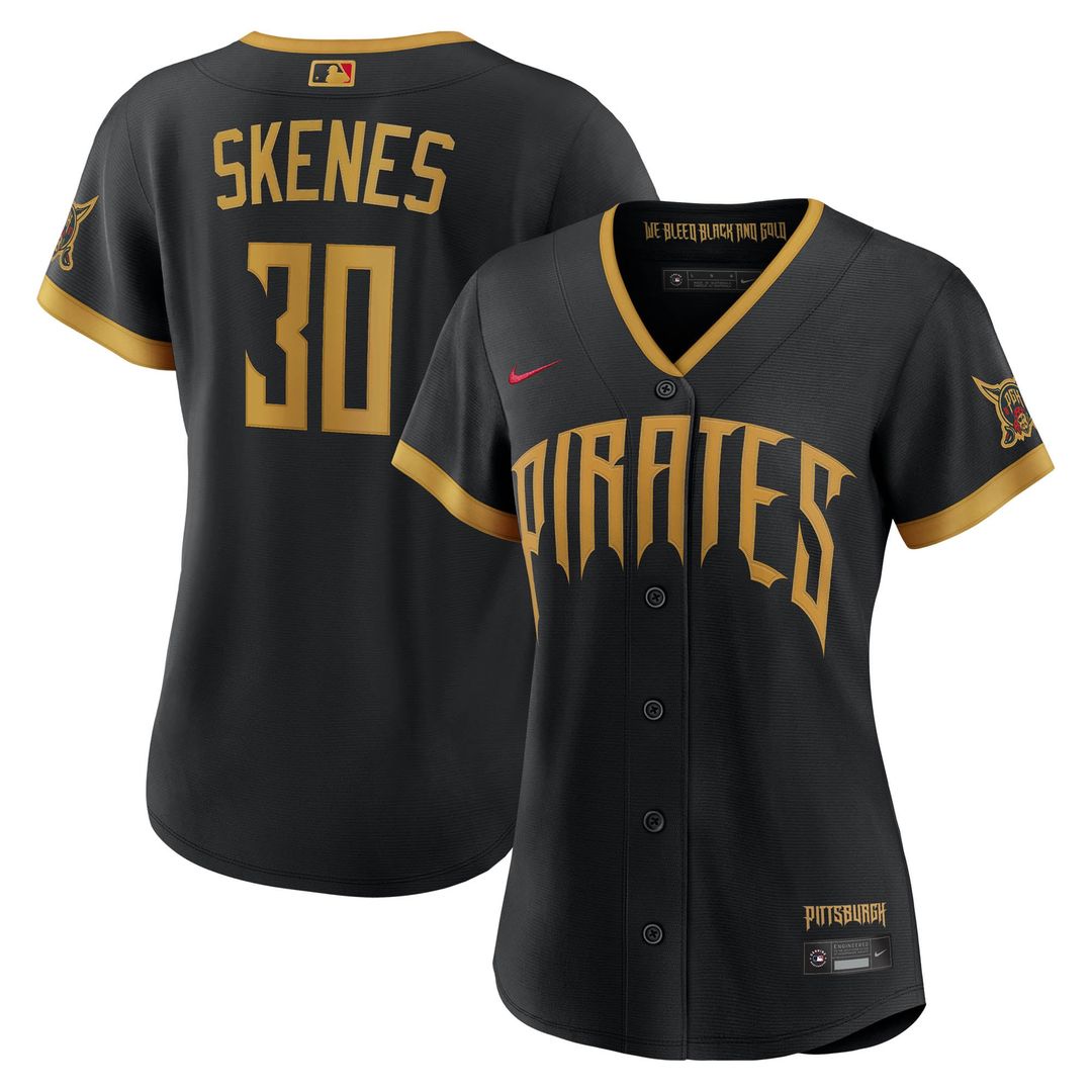 Pittsburgh Pirates Paul Skenes Women's 2026 City Connect Stadium Jersey | Black