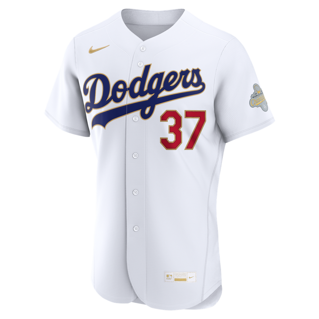 Los Angeles Dodgers Teoscar Hernández 2026 Gold Collection Authentic Jersey | White