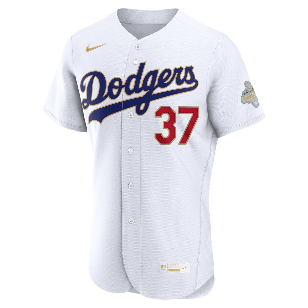 Los Angeles Dodgers Teoscar Hernández 2026 Gold Collection Authentic Jersey | White