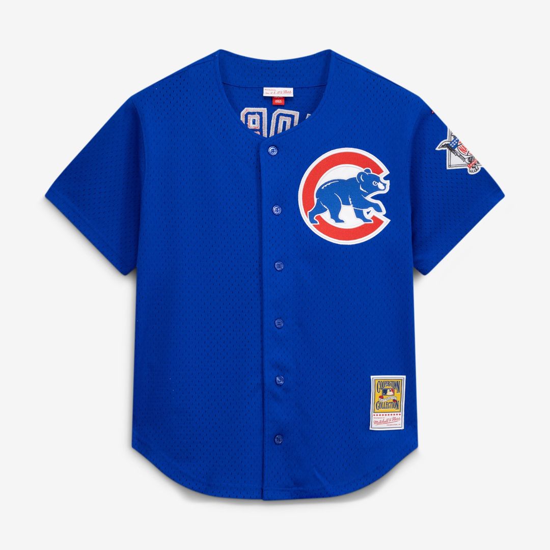 Chicago Cubs Ryne Sandberg Cooperstown 1997 Mesh Batting Practice Button-Up Jersey | Royal