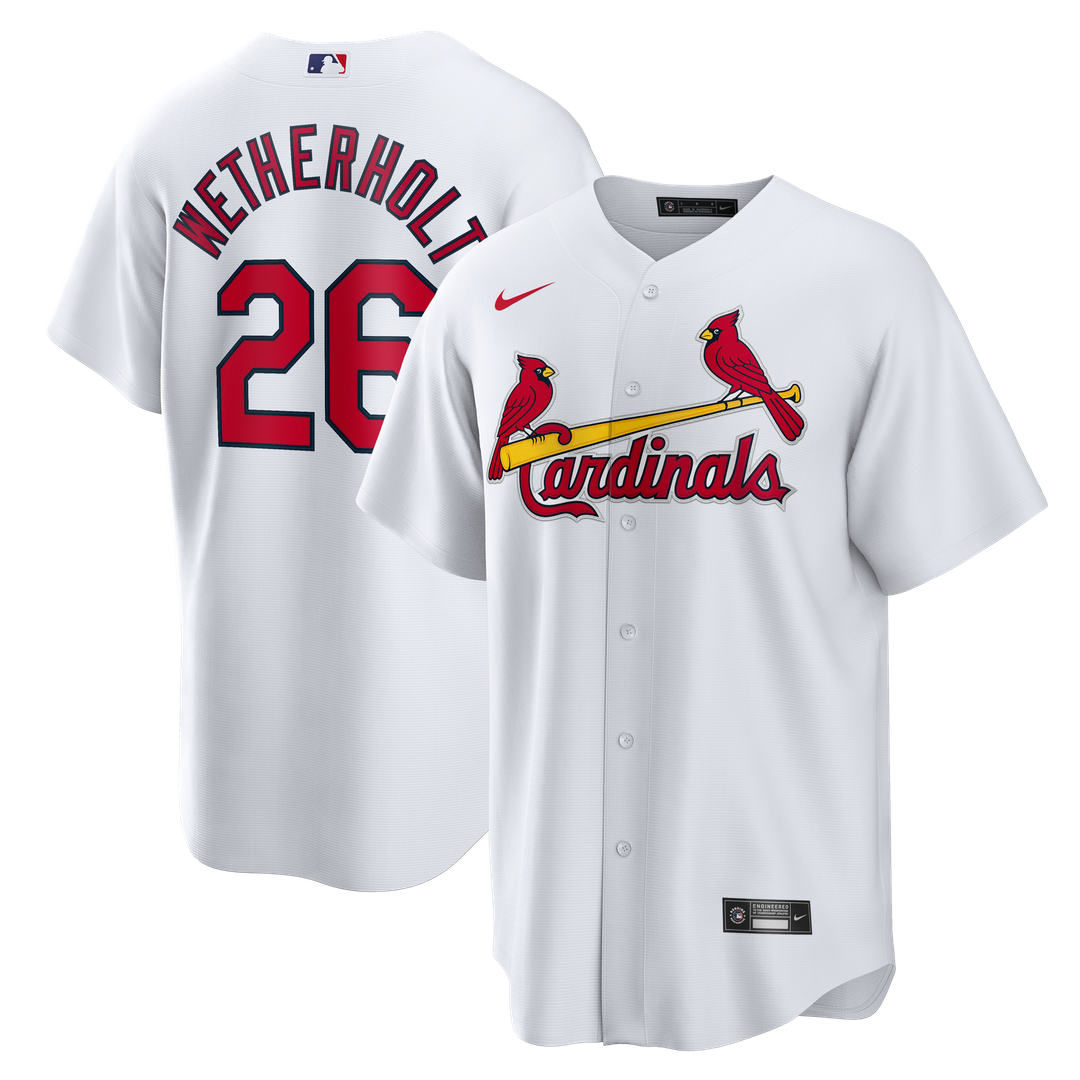St. Louis Cardinals JJ Wetherholt Home Replica Jersey | White