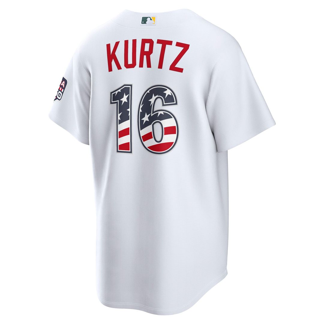 Athletics Nick Kurtz USA 250 Fourth of July Home Stadium Jersey | White