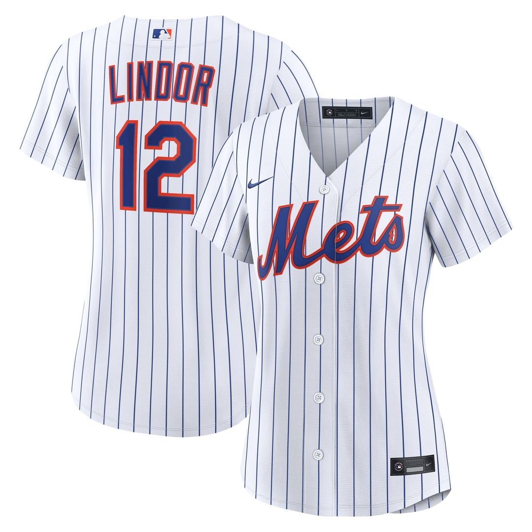 New York Mets Francisco Lindor Women's Home Replica Jersey | White