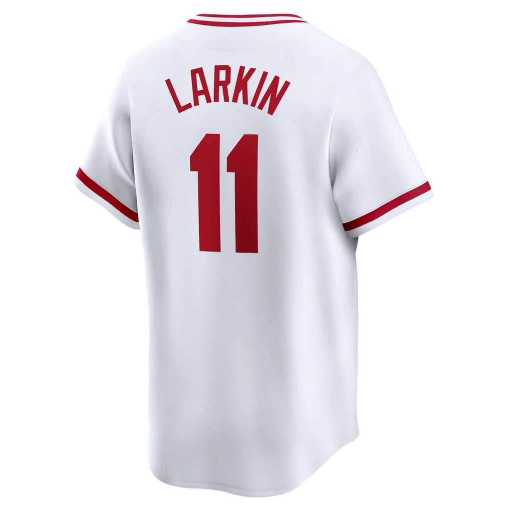 Cincinnati Reds Barry Larkin Throwback Cooperstown Limited Jersey | White
