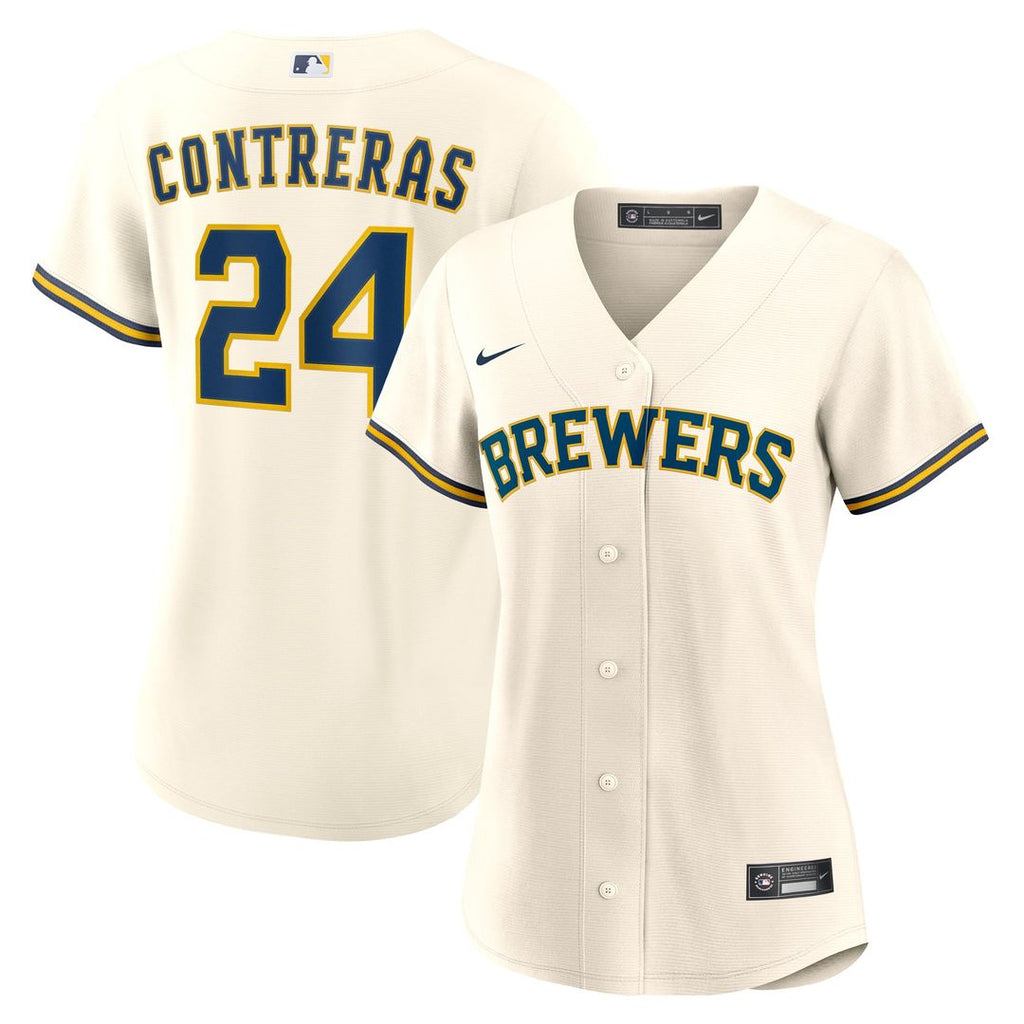 Milwaukee Brewers William Contreras Women's Home Replica Jersey | Cream