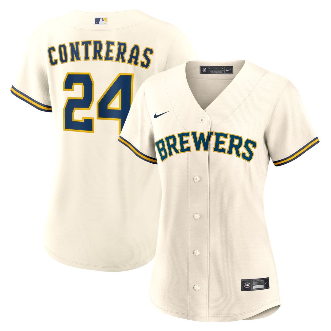 Milwaukee Brewers William Contreras Women's Home Replica Jersey | Cream