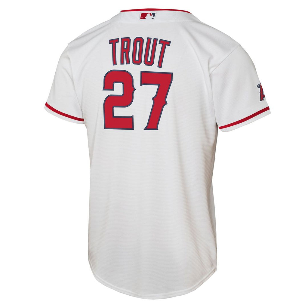 Los Angeles Angels Mike Trout Youth Home Stadium Jersey | White